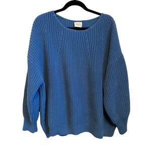 Wrap London Blue‎ Cotton Sweater Size 18